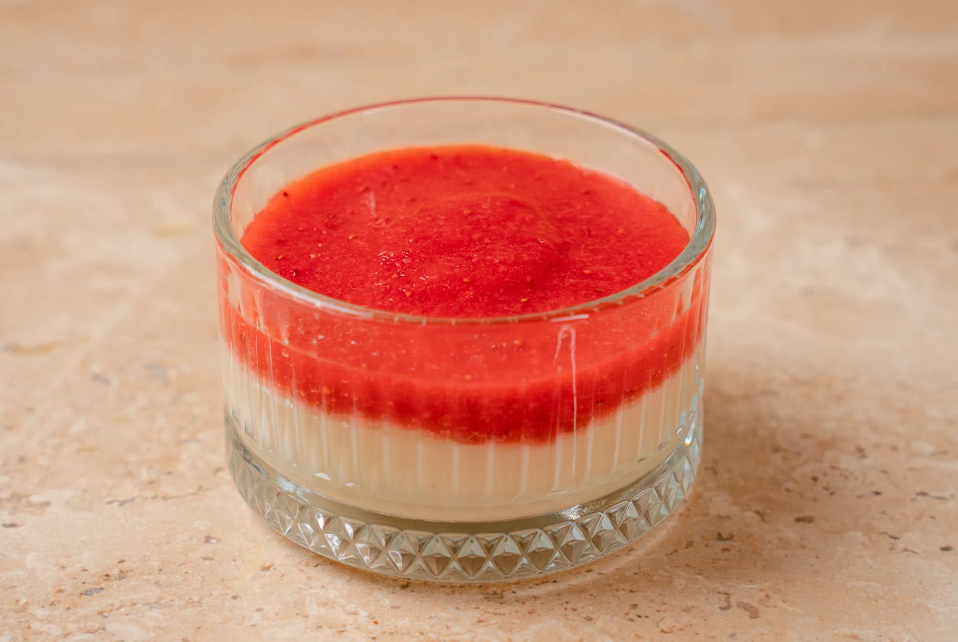 Panna Cotta with Strawberry Cream
